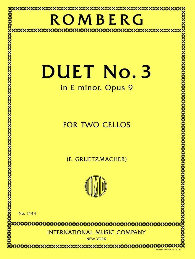 Duet No 3 In E Minor Opus 9 Gruetzmacher
